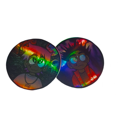 Uzi Festival and Space Holographic Sticker (SET OF 2)