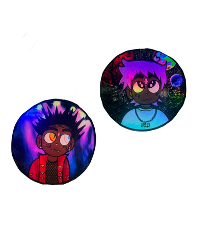 Uzi Festival and Space Holographic Sticker (SET OF 2)