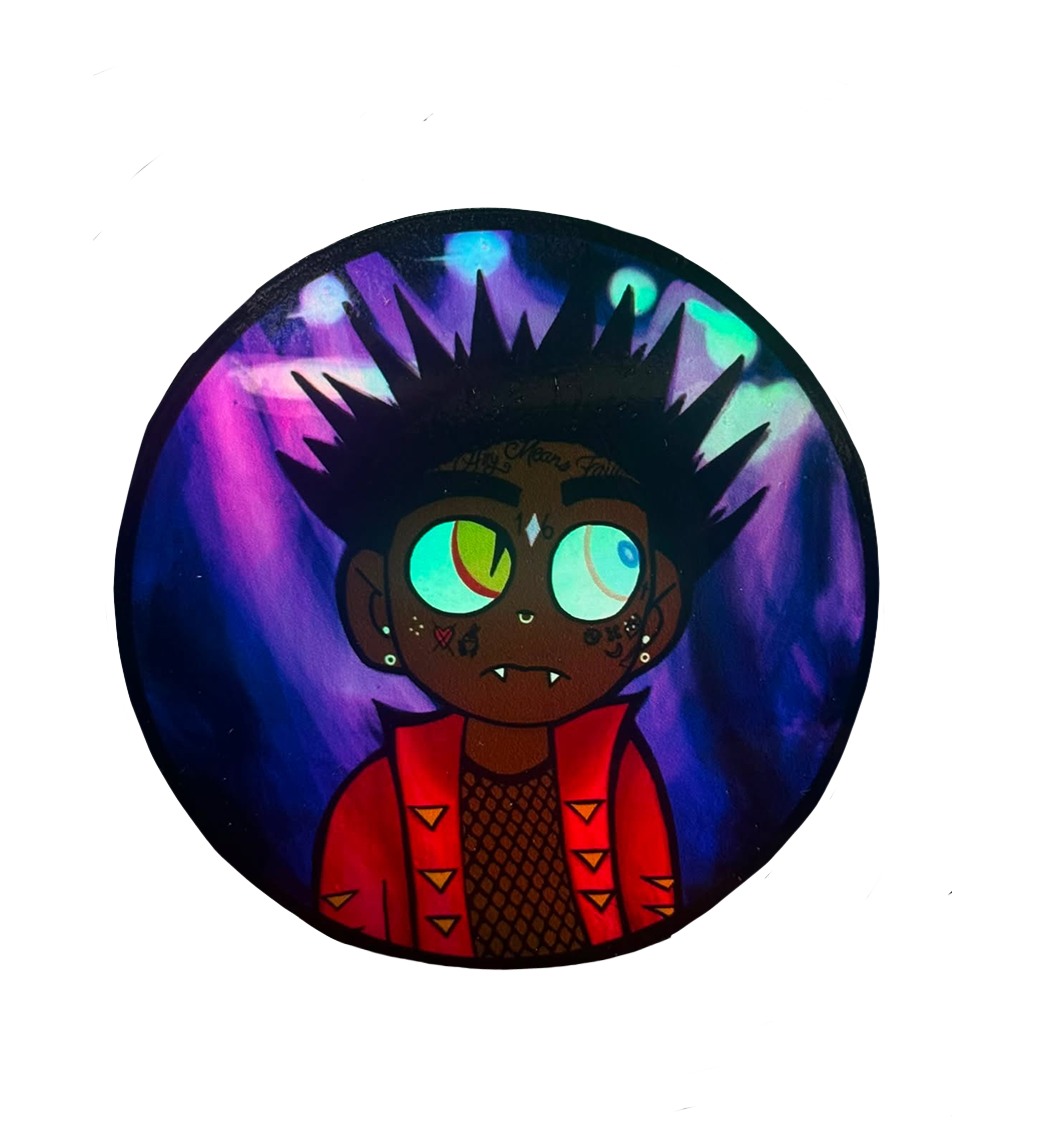 Uzi Festival and Space Holographic Sticker (SET OF 2)